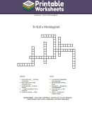 To Kill A Mockingbird Crossword Puzzle Template