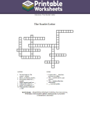 The Scarlet Letter Crossword Puzzle Template