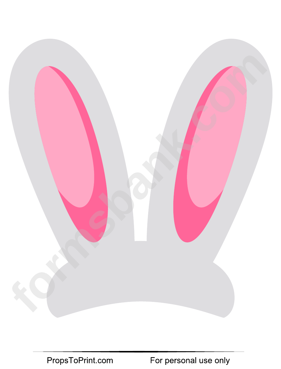 Bunny Ears Photo Booth Prop Template