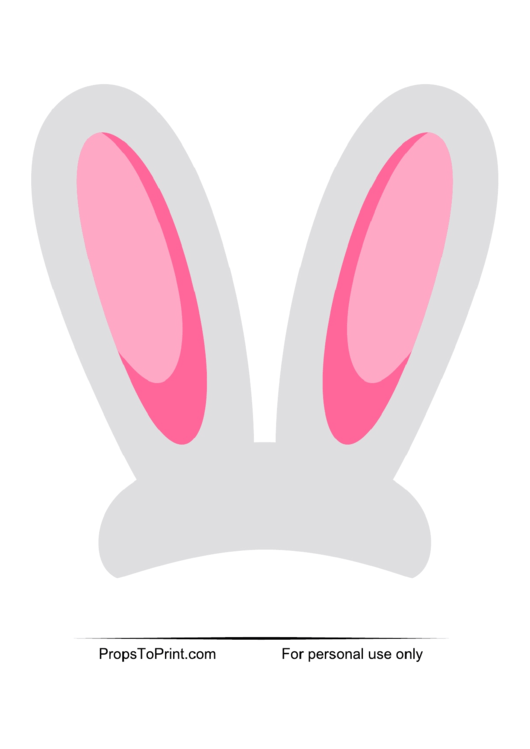Bunny Ears Photo Booth Prop Template Printable pdf
