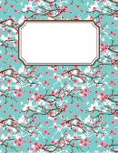 Cherry Blossom Binder Cover Template