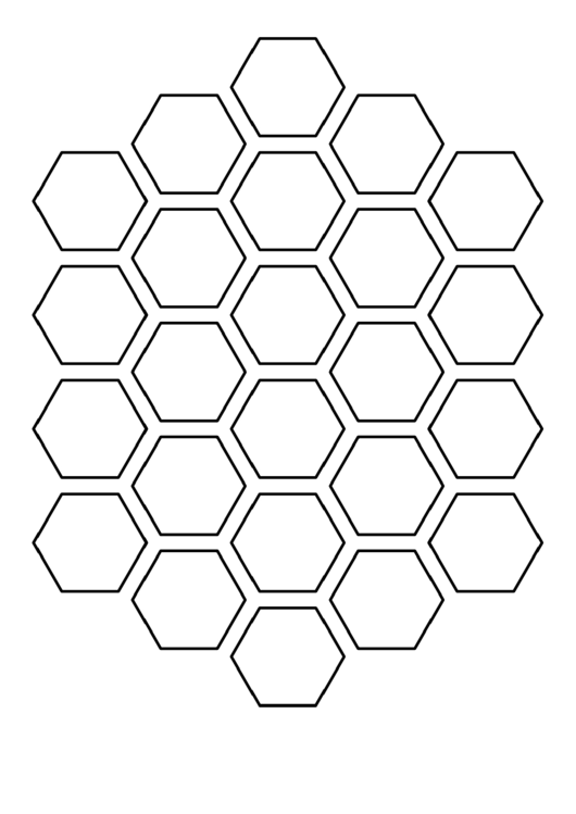 Honeycomb Pattern Template Printable pdf