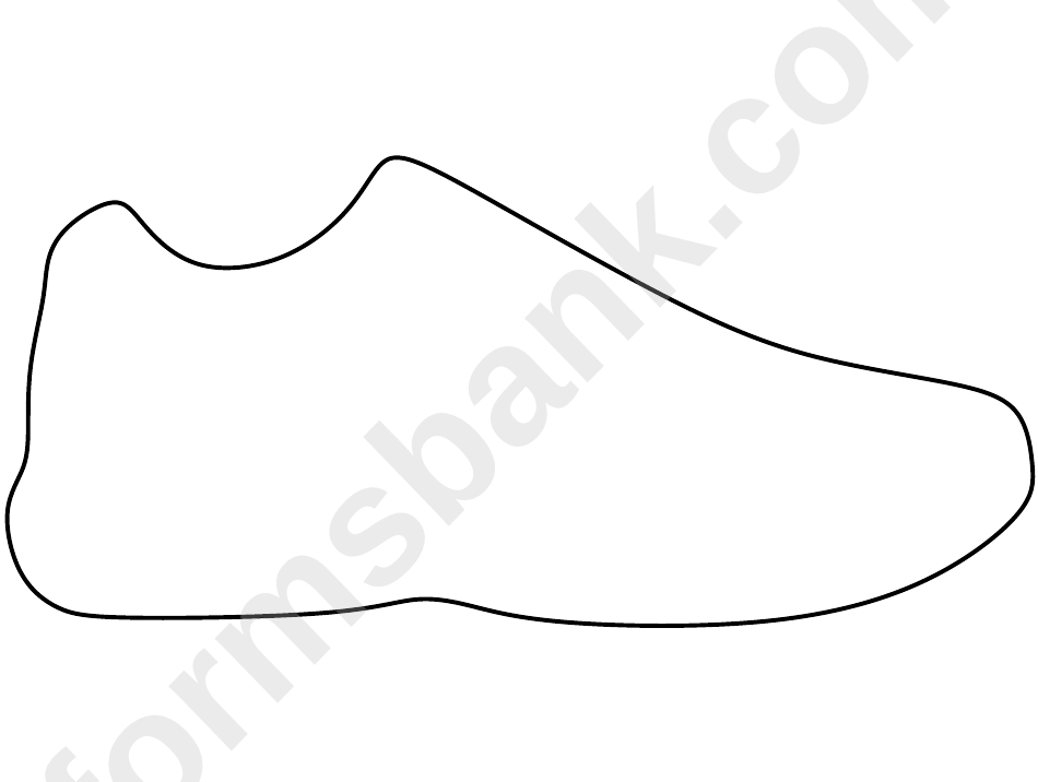 Running Shoe Template printable pdf download