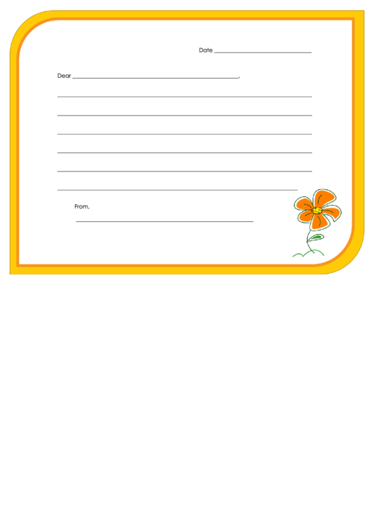 Personal Letter Template Printable pdf