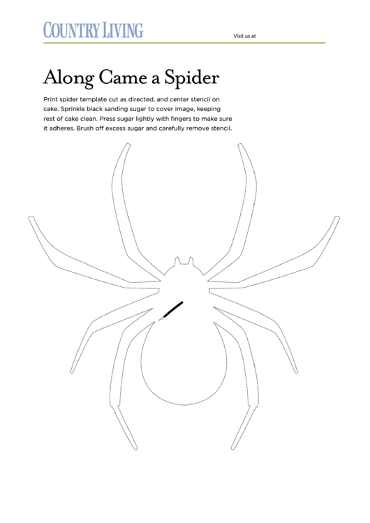 Spider Cake Stencil Template Printable pdf