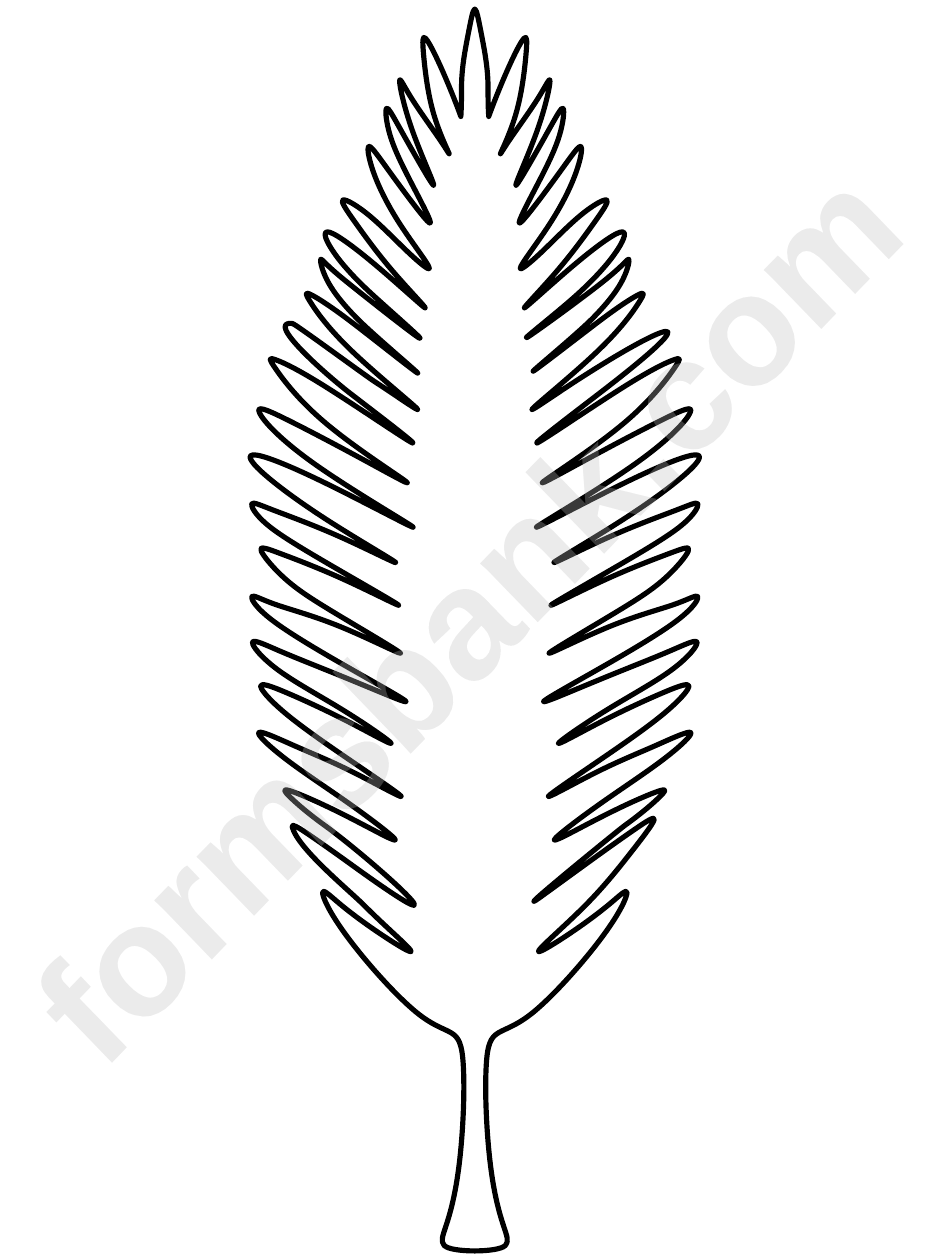 Palm Leaf Pattern Template Printable Pdf Download