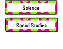 School Subjects Labels Templates