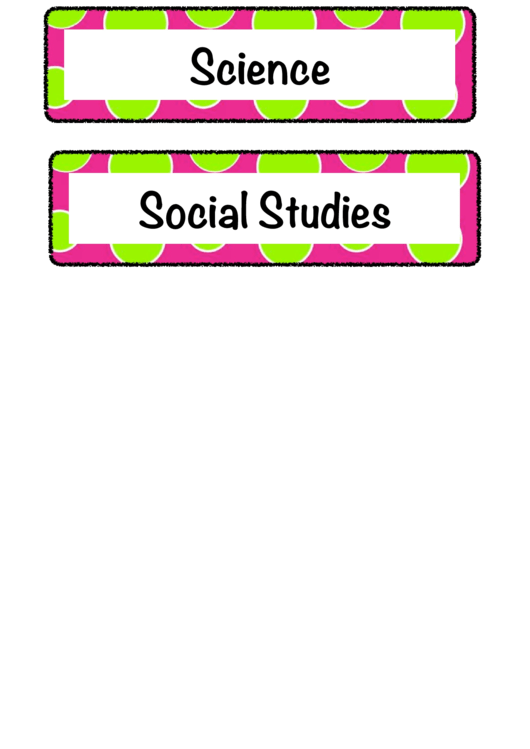 School Subjects Labels Templates Printable pdf