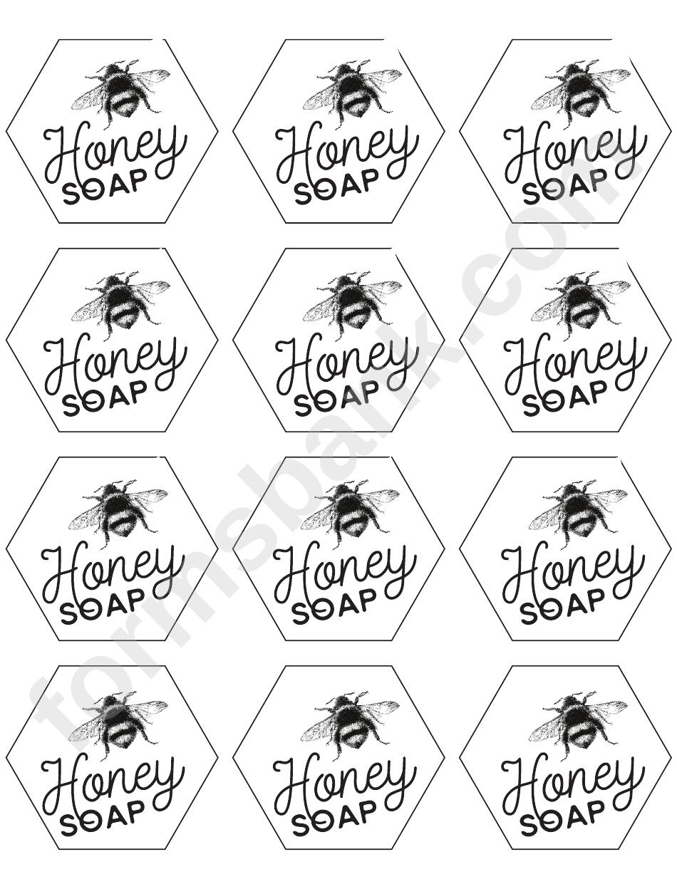 Honey Soap Labels Templates