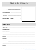 A Look At The Country Worksheet Template
