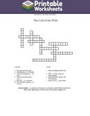 The Call Of The Wild Crossword Puzzle Template