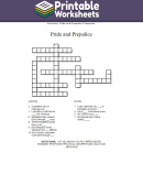 Pride And Prejudice Crossword Puzzle Template