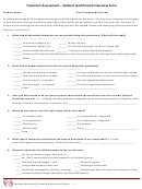 Transition Assessment - Student (and Parent) Interview Form