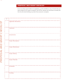 Proposals & Grants Checklist Form