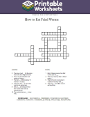 How To Eat Fried Worms Crossword Puzzle Template