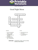 Good Night Moon Crossword Puzzle Template
