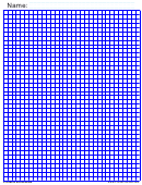 1/4 Inch Deep Blue Graph Paper