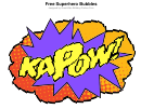 Superhero Speech Bubble With Expression Kapow Template