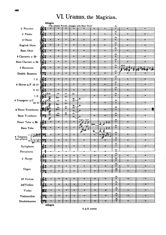 Gustav Holst - Uranus, The Magician Sheet Music Printable pdf
