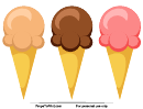 Ice-cream Cone Photo Booth Props Template