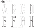 Small Alphabet Stencil Template Set