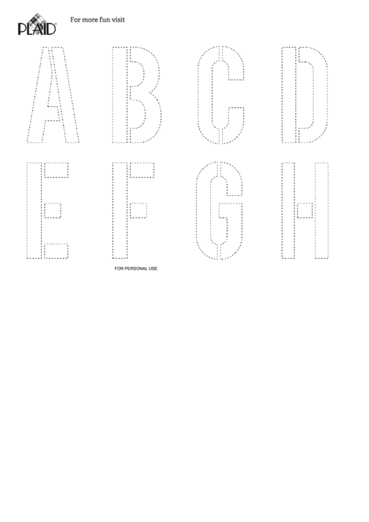 Small Alphabet Stencil Template Set Printable pdf