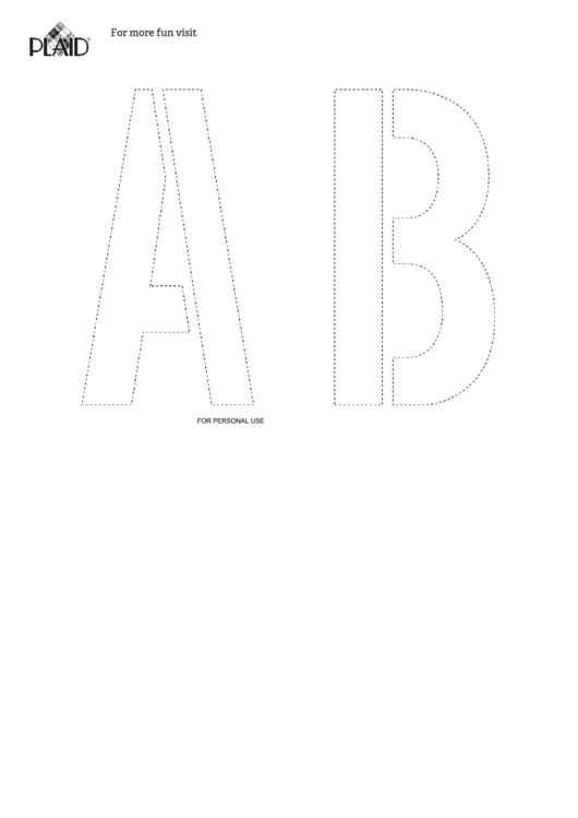 Large Alphabet Stencil Template Set Printable pdf