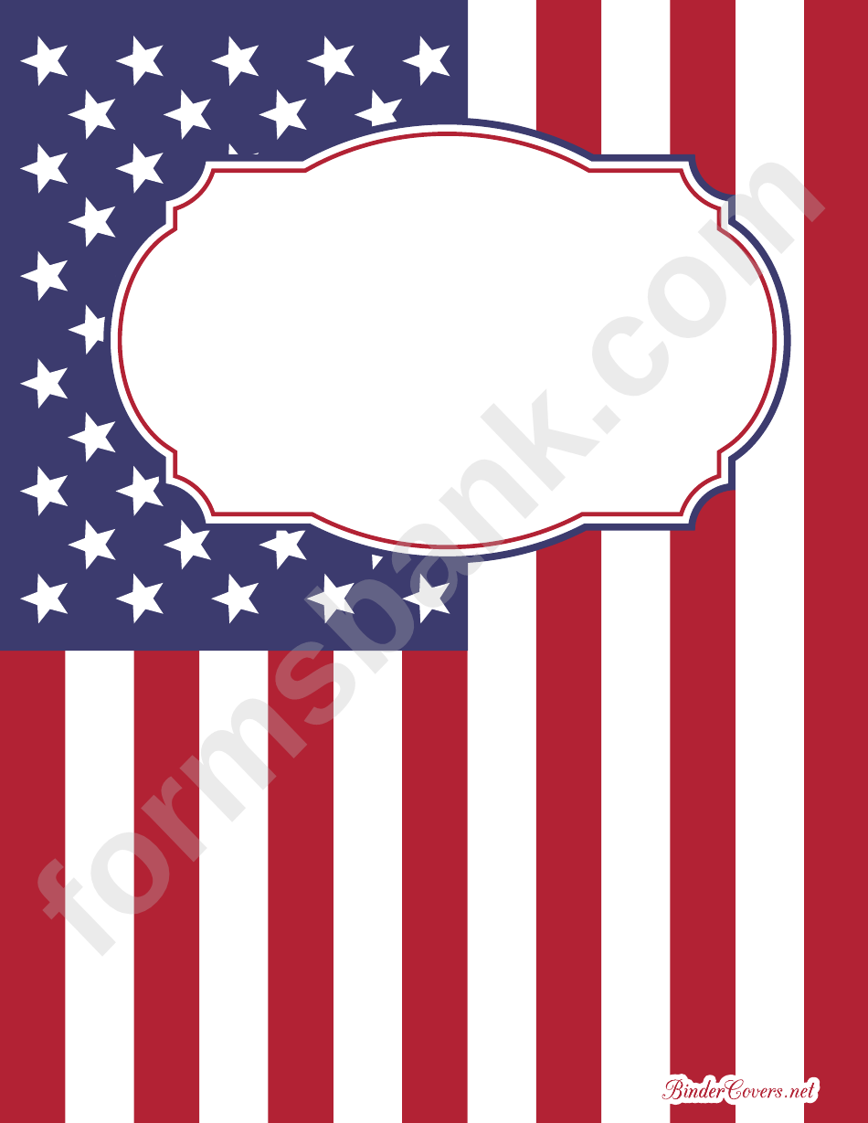 American Flag Binder Cover Template