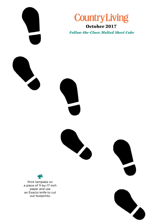 Footprints Cake Template Printable pdf