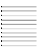 10-stave Blank Staff Paper