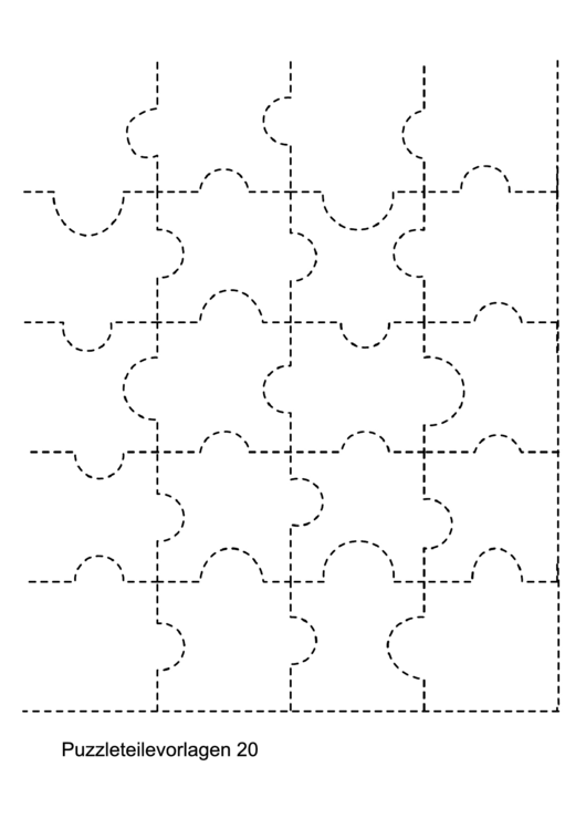 Blank Jigsaw Puzzle Template printable pdf download