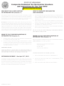 Composite Estimated Tax Declaration Vouchers And Instructions - 2012 Printable pdf