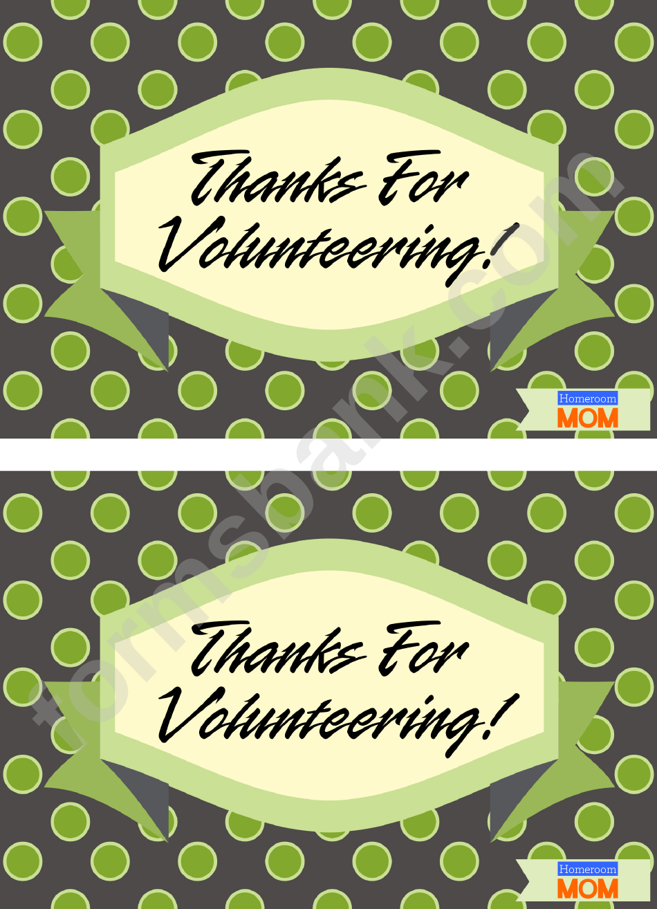 Volunteer Appreciation Postcards Template