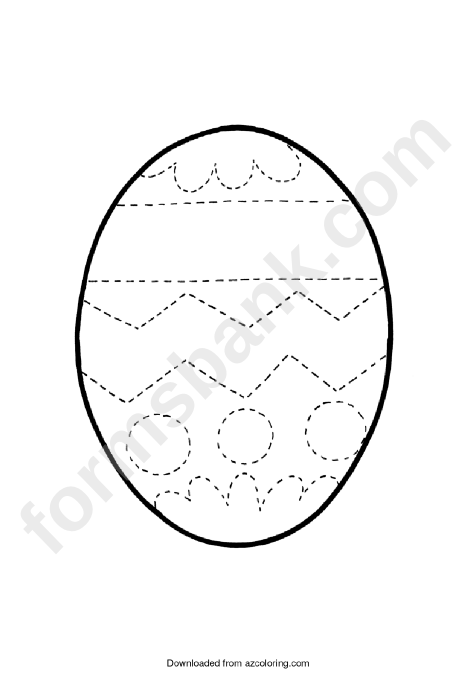 Easter Egg Coloring Sheet