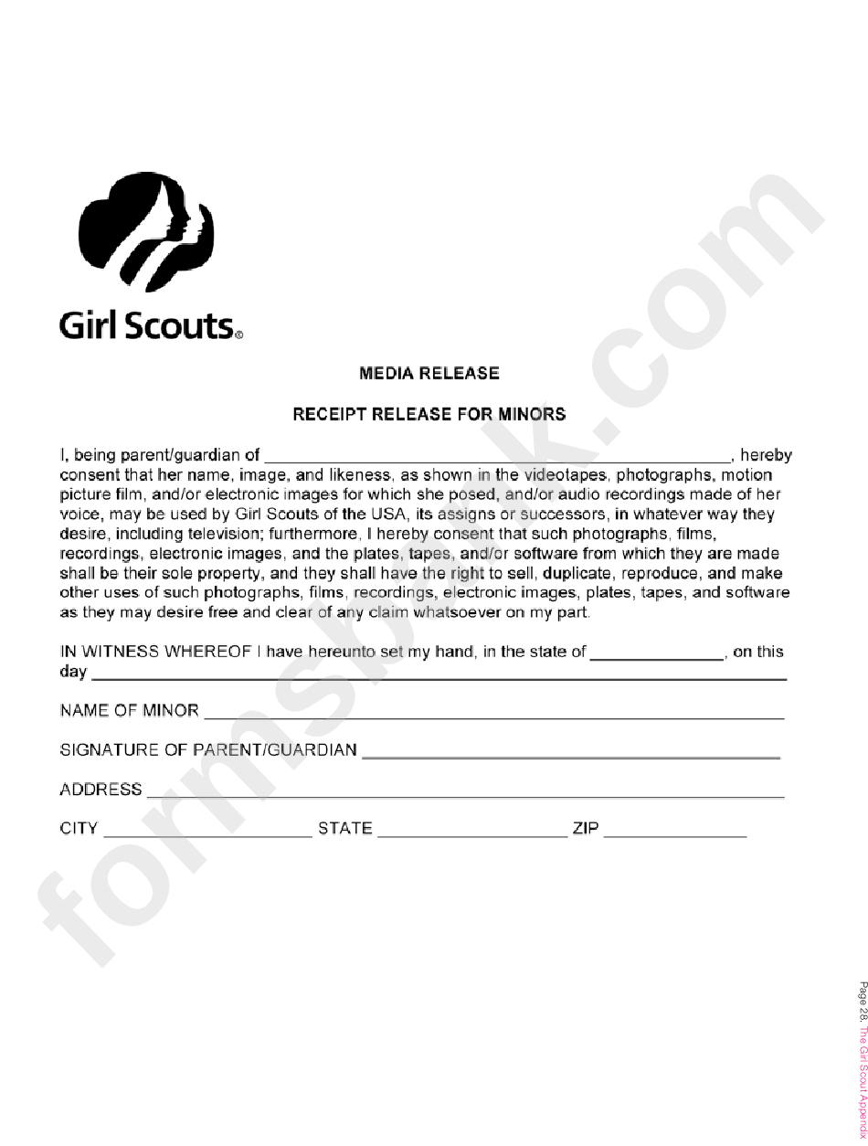 The Girl Scout Appendix Trip Planner Template
