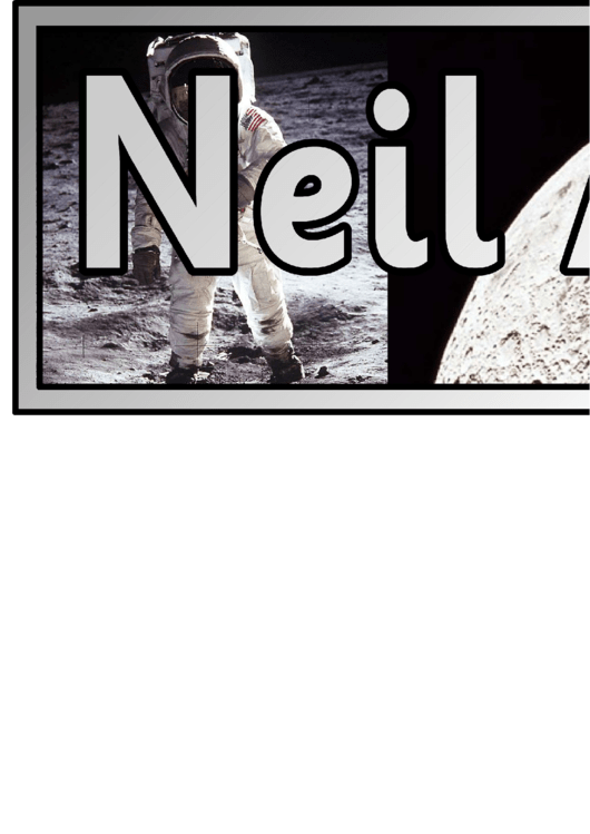 Neil Armstrong Banner Template Printable pdf