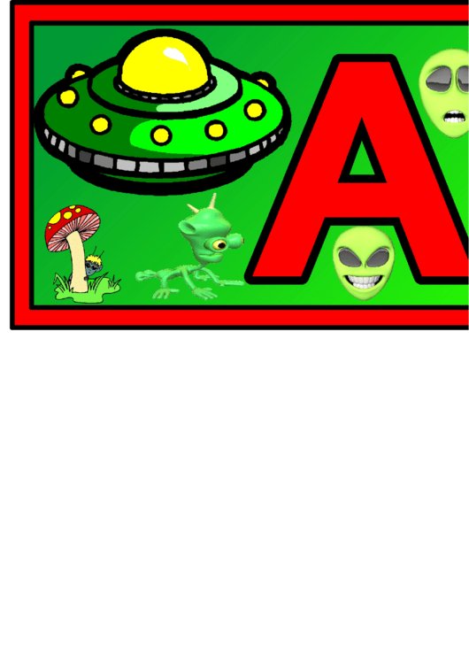 Aliens Banner Template Printable pdf