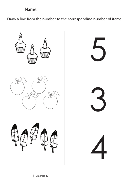 Count And Match 3 To 5 Worksheet Template Printable pdf