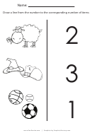 Count And Match 1 To 3 Worksheet Template