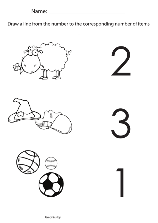 Count And Match 1 To 3 Worksheet Template Printable pdf