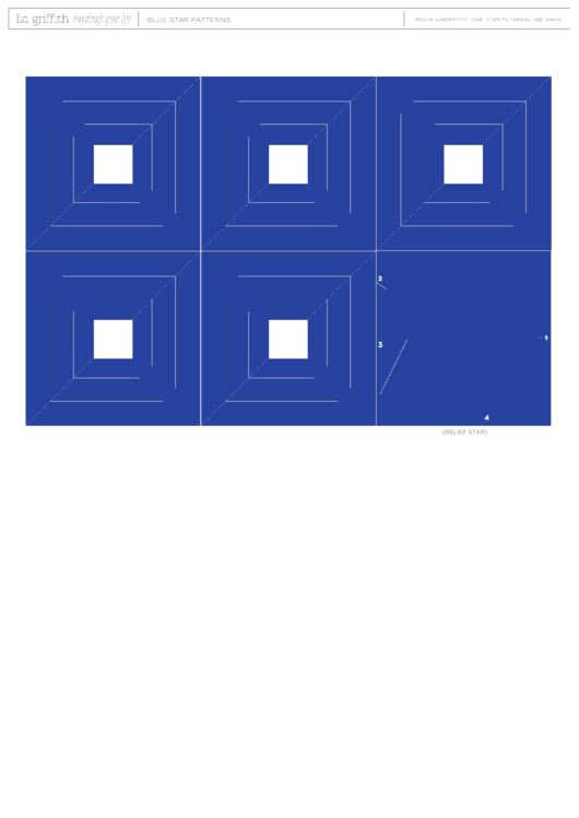 Blue Star Pattern Template Printable pdf