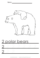 2 Polar Bears Tracing Sheet