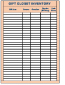 Gift Closet Inventory Template