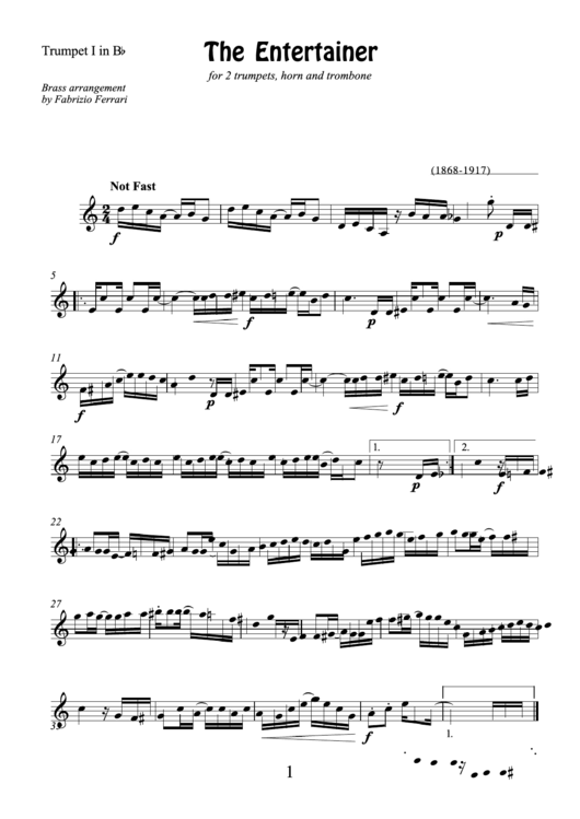 S. Joplin - The Entertainer Sheet Music Printable pdf