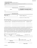 Form Lt-h-aps - Affidavit Of Personal Service