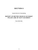 Form Mv-104l - Instructions For Completing Report Of Motor Vehicle Accident