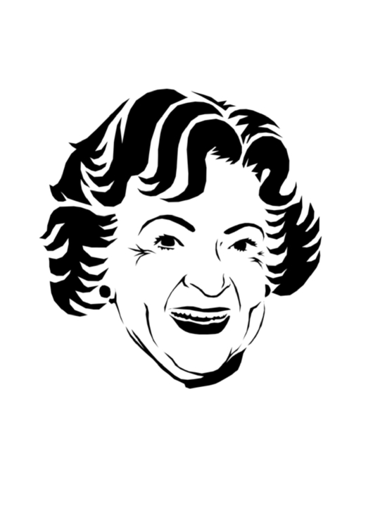 Betty White Coloring Sheet Printable pdf