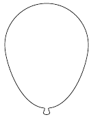 Large Balloon Pattern Template