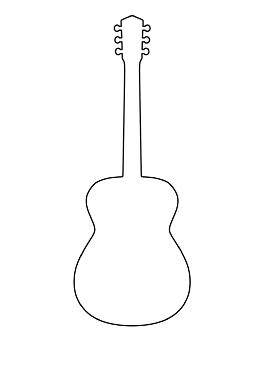 Acoustic Guitar Pattern Template Printable pdf