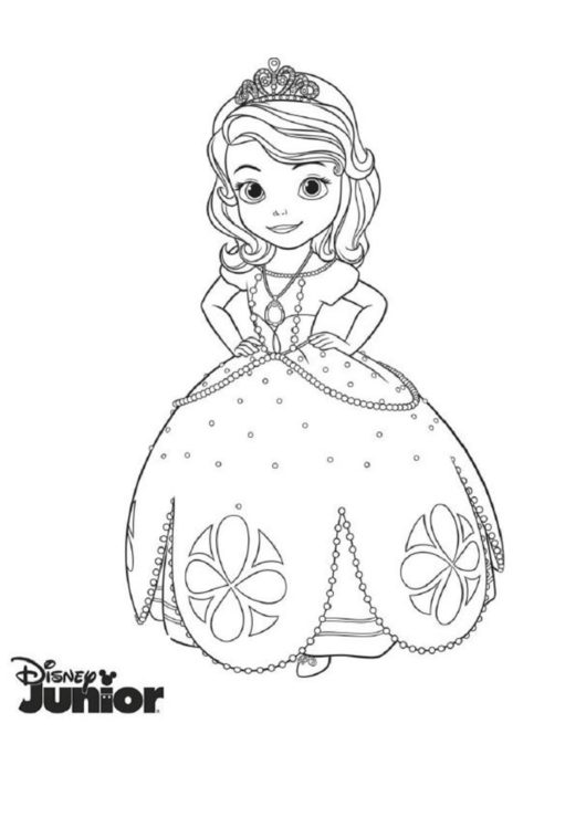 Sofia The First Coloring Sheet